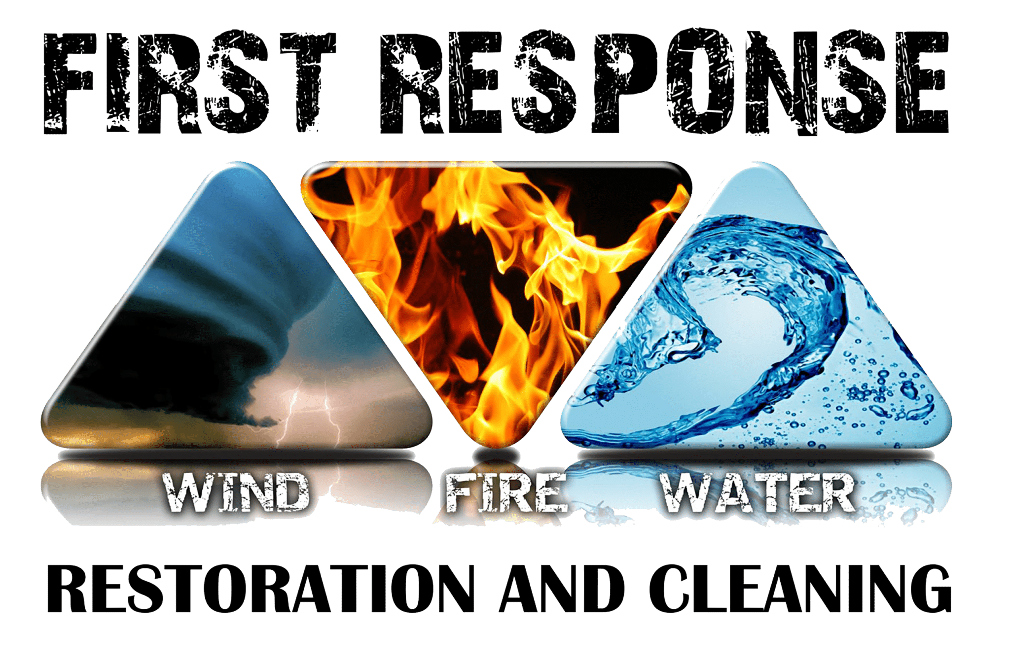 wind fire and water restoration and cleaning Baxter Construction first response logo