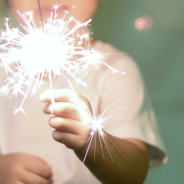 keep watch of children and potential fire hazards like sparklers